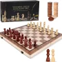 مجموعة شطرنج و داما خشبية