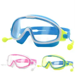 نظارات سباحة للأطفال إطار كبير ضد الضباب حماية الأشعة فوق البنفسجية