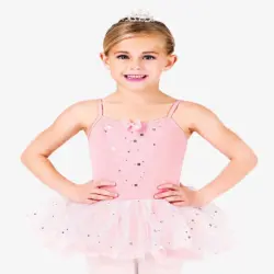 Sleeveless Glitter Ballet Dress For Girls